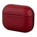 UNIQ Ochranné pouzdro na sluchátka Terra Case pro Apple AirPods Pro Genuine Leather červená/červená