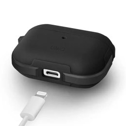 UNIQ Ochranné pouzdro na sluchátka Valencia Case pro Apple AirPods Pro černé/půlnoční černé Antimikrobiální