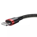 Baseus Cafule 2A 3m Lightning USB kabel (černo-červený)