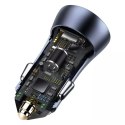 Baseus Golden Contactor Pro nabíječka do auta, 2x USB, 40W (šedá)