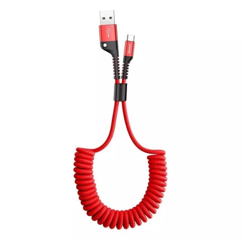 Baseus Spring kabel USB na USB-C 1m 2A (červený)