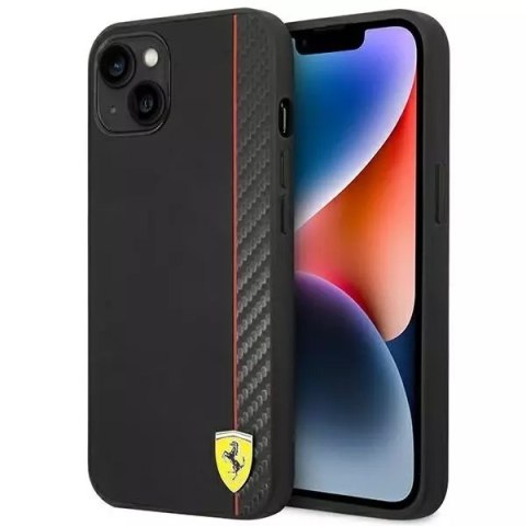 Eti na telefon Ferrari FEHCP14MAXBK do Apple iPhone 14 Plus 6,7" černý/černý pevný obal Carbon