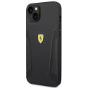 Eti na telefon Ferrari FEHCP14MRBUK do Apple iPhone 14 Plus 6,7" černé/černé pevné pouzdro Kožené strany razítka