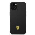 Eti na telefon Ferrari FEHMSIP14MBK do Apple iPhone 14 Plus 6,7" černý/černý pevný obal Silikonové kovové Logo Magsafe