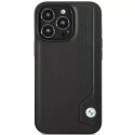 Etui na telefon BMW BMHCP14L22RBDK do Apple iPhone 14 Pro 6,1" černý/černý pevný obal kůže Blue Dots