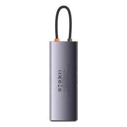 Hub 8w1 Baseus Metal Gleam Series, USB-C do 3x USB 3.0 2x HDMI USB-C PD microSD/SD
