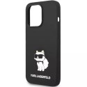 Karl Lagerfeld KLHMP14XSNCHBCK pouzdro na telefon pro Apple iPhone 14 Pro Max 6,7" pevné pouzdro černo/černé silikonové Choupett