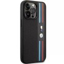 Pouzdro na telefon BMW BMHCP14X22PPMK pro Apple iPhone 14 Pro Max 6,7" černo/černá Tricolor M Collection