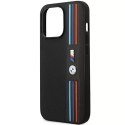 Pouzdro na telefon BMW BMHCP14X22PPMK pro Apple iPhone 14 Pro Max 6,7" černo/černá Tricolor M Collection