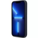 Pouzdro na telefon BMW BMHCP14LSTRONG pro Apple iPhone 14 Pro 6,1" tmavě modrá/námořnická barva silikonové kovové logo