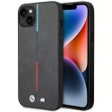 Pouzdro na telefon BMW BMHCP14M22PVTA pro Apple iPhone 14 Plus 6,7" šedá/šedá prošívaná tricolor