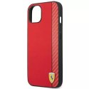 Pouzdro na telefon Ferrari FEHCP14MAXRE pro Apple iPhone 14 Plus 6,7" červené/červené pevné pouzdro Carbon