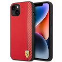 Pouzdro na telefon Ferrari FEHCP14SAXRE pro Apple iPhone 14 6,1" červené/červené pevné pouzdro Carbon