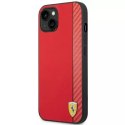 Pouzdro na telefon Ferrari FEHCP14SAXRE pro Apple iPhone 14 6,1" červené/červené pevné pouzdro Carbon