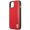 Pouzdro na telefon Ferrari FEHCP14SAXRE pro Apple iPhone 14 6,1" červené/červené pevné pouzdro Carbon