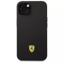 Pouzdro pro Ferrari FEHCP14MSIBBK pro Apple iPhone 14 Plus 6,7" černý/černý pevný obal Silikonové kovové Logo