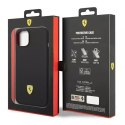 Pouzdro pro Ferrari FEHCP14MSIBBK pro Apple iPhone 14 Plus 6,7" černý/černý pevný obal Silikonové kovové Logo