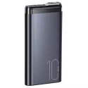 USAMS Powerbank PB55 10000mAh 2xUSB LED displej šedý/šedý 10KCD14801 (US-CD148) hliník