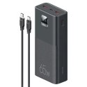 USAMS Powerbank PB68 30000mAh 65W QC3.0 PD Fast Charge kabel USB-C/USB-C 100W černý/černý ATXLOGTC01 (US-CD185)