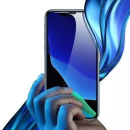 Baseus 2x celoobrazovkové sklo s rámečkem Celá obrazovka 0,3 mm 9H iPhone 11 Pro / iPhone XS / iPhone X polohovač černý (SGAPIPH