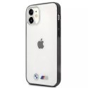 Etui telefonu BMW BMHCP12SMBTOK pro Apple iPhone 12 Mini 5,4" průhledné pevné pouzdro Sandblast