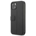 Pouzdro na telefon BMW BMFLBKP13SSLLBK pro Apple iPhone 13 Mini 5,4" Black/Black Book Signature