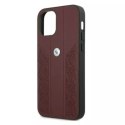 Pouzdro na telefon BMW BMHCP12LRSPPR pro Apple iPhone 12 Pro Max 6,7" červené/červené pevné pouzdro Leather Curve Perforate