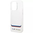 Pouzdro na telefon BMW BMHCP14L22HMCH pro Apple iPhone 14 Pro 6,1" bílá/bílá Transparent Center