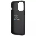 Pouzdro na telefon BMW BMHCP14L22NBCK pro Apple iPhone 14 Pro 6,1" černo/černé kožené karbonové