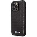 Pouzdro na telefon BMW BMHCP14L22PMGK pro Apple iPhone 14 Pro 6,1" černo/černý Bi vzor