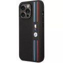 Pouzdro na telefon BMW BMHCP14L22PPMK pro Apple iPhone 14 Pro 6,1" černo/černá Tricolor M Collection