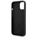 Pouzdro na telefon BMW BMHCP14SSILBK pro Apple iPhone 14 6,1" černo/černé silikonové kovové logo