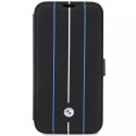 Etui BMW BMBKP14X22RVSK do Apple iPhone 14 Pro Max 6,7" knihovna Kožené razítko Blue Lines