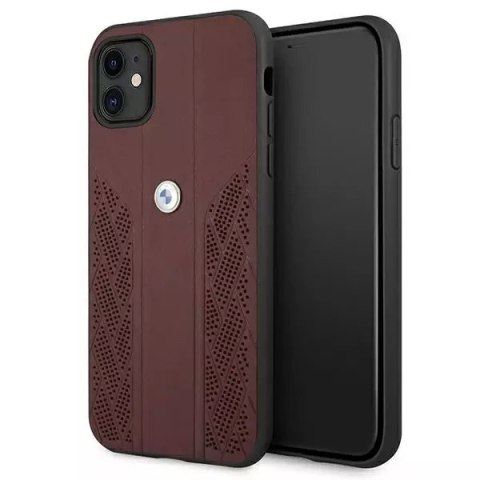 Etui BMW BMHCN61RSPPR do Apple iPhone 11/ Xr pevný obal Kožený Curve Perforate