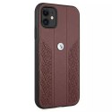 Etui BMW BMHCN61RSPPR do Apple iPhone 11/ Xr pevný obal Kožený Curve Perforate