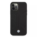 Etui BMW BMHCP12MRSCSK do Apple iPhone 12/12 Pro 6,1" pevné pouzdro kožené perforované strany