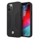 Etui BMW BMHCP12MRSCSK do Apple iPhone 12/12 Pro 6,1" pevné pouzdro kožené perforované strany