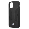 Etui BMW BMHCP12MRSCSK do Apple iPhone 12/12 Pro 6,1" pevné pouzdro kožené perforované strany