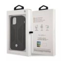 Etui BMW BMHCP12MRSCSK do Apple iPhone 12/12 Pro 6,1" pevné pouzdro kožené perforované strany