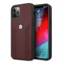 Etui BMW BMHCP12MRSPPR do Apple iPhone 12/ 12 Pro 6,1" pevné pouzdro Leather Curve Perforate