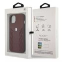 Etui BMW BMHCP13MRSPPR do Apple iPhone 13 6,1" pevné pouzdro Leather Curve Perforate