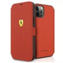Ferrari FESPEFLBKP12LRE iPhone 12 Pro Max 6,7" černá/červená kniha On Track Perforated