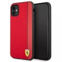 Ferrari iPhone 11 6,1" / Xr pouzdro červené/červené pevné pouzdro On Track Carbon Stripe