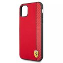 Ferrari iPhone 11 6,1" / Xr pouzdro červené/červené pevné pouzdro On Track Carbon Stripe