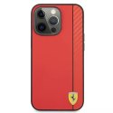 Ferrari iPhone 13 Pro/13 6,1" pouzdro na telefon červené/červené pevné pouzdro On Track Carbon Stripe