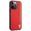 Ferrari iPhone 13 Pro/13 6,1" pouzdro na telefon červené/červené pevné pouzdro On Track Carbon Stripe
