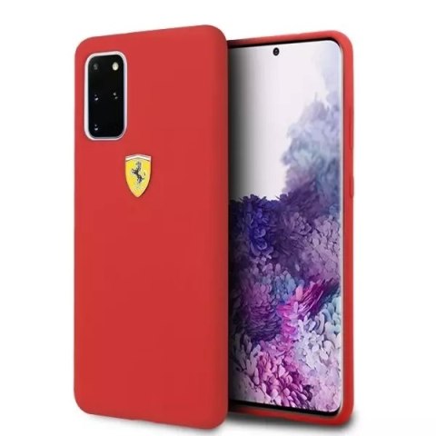 Pevné pouzdro Ferrari pro Samsung Galaxy S20 Plus červený/červený silikon