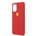 Pevné pouzdro Ferrari pro Samsung Galaxy S20 Plus červený/červený silikon