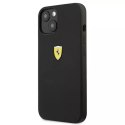 Pouzdro Ferrari iPhone 13 6,1" černo/černé pevné silikonové pouzdro