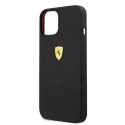 Pouzdro Ferrari iPhone 13 6,1" černo/černé pevné silikonové pouzdro